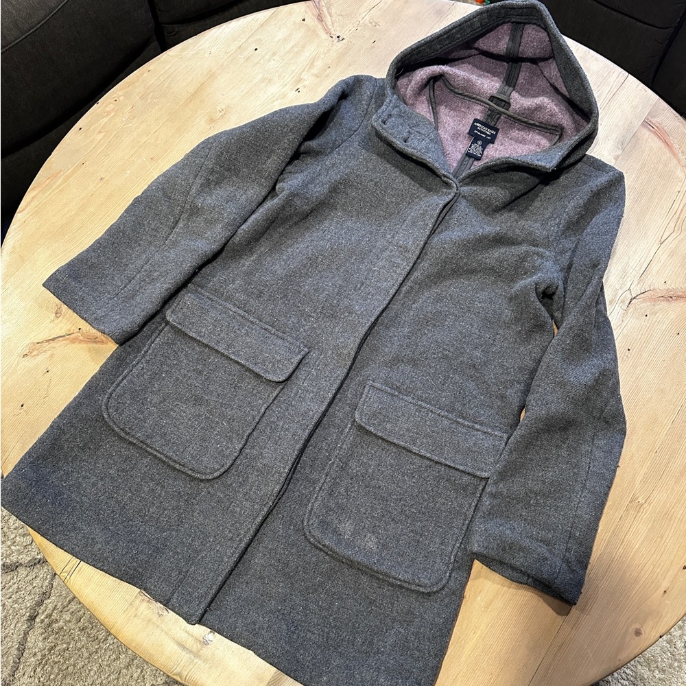 American Eagle Outfitters Gray Pea Coat